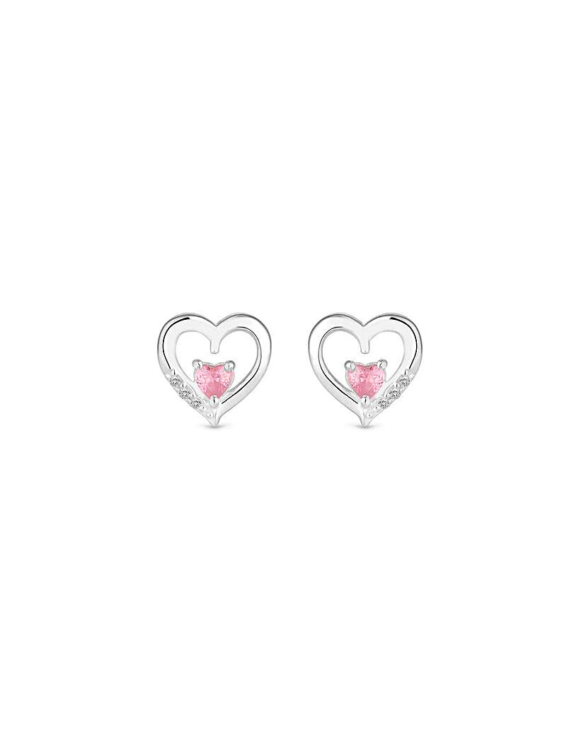 Simply Silver Recycled Heart Earrings