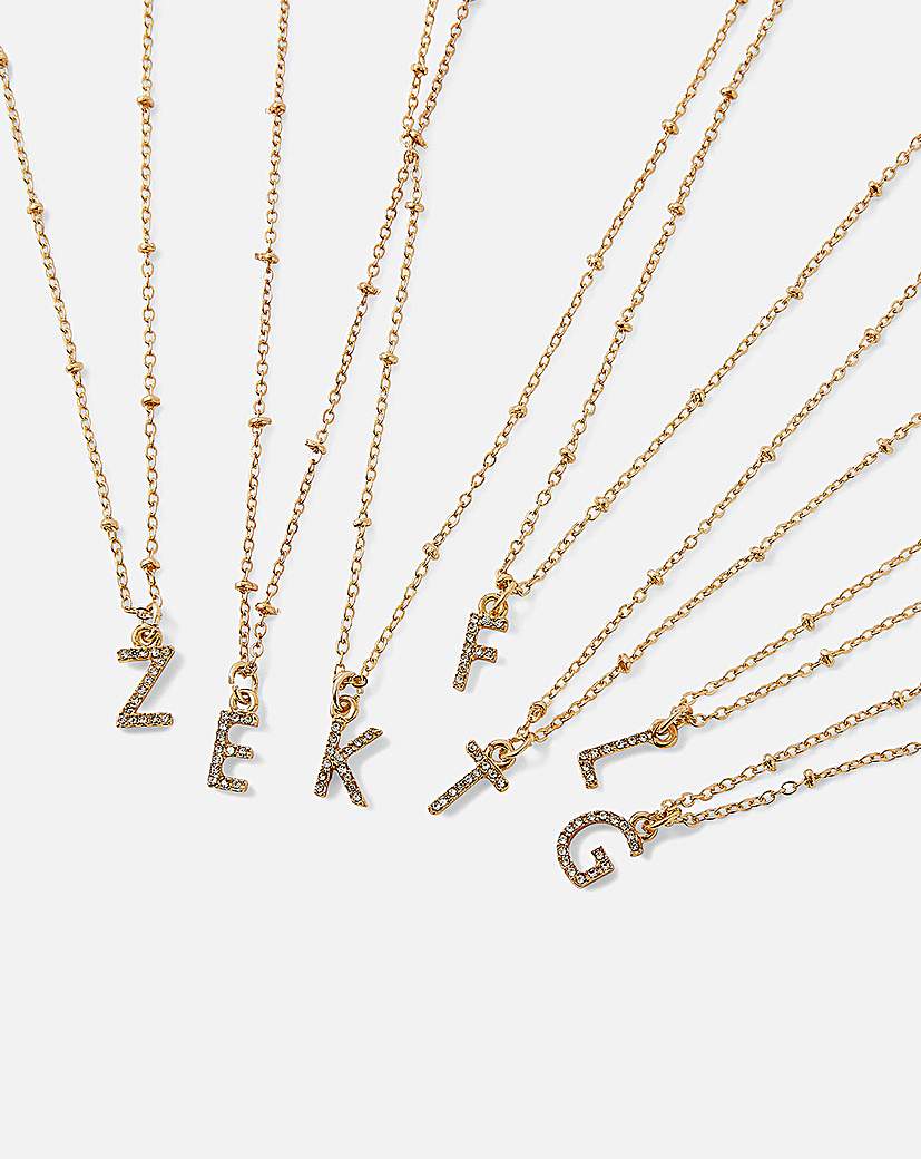 Accessorize Initial Pendant Necklace