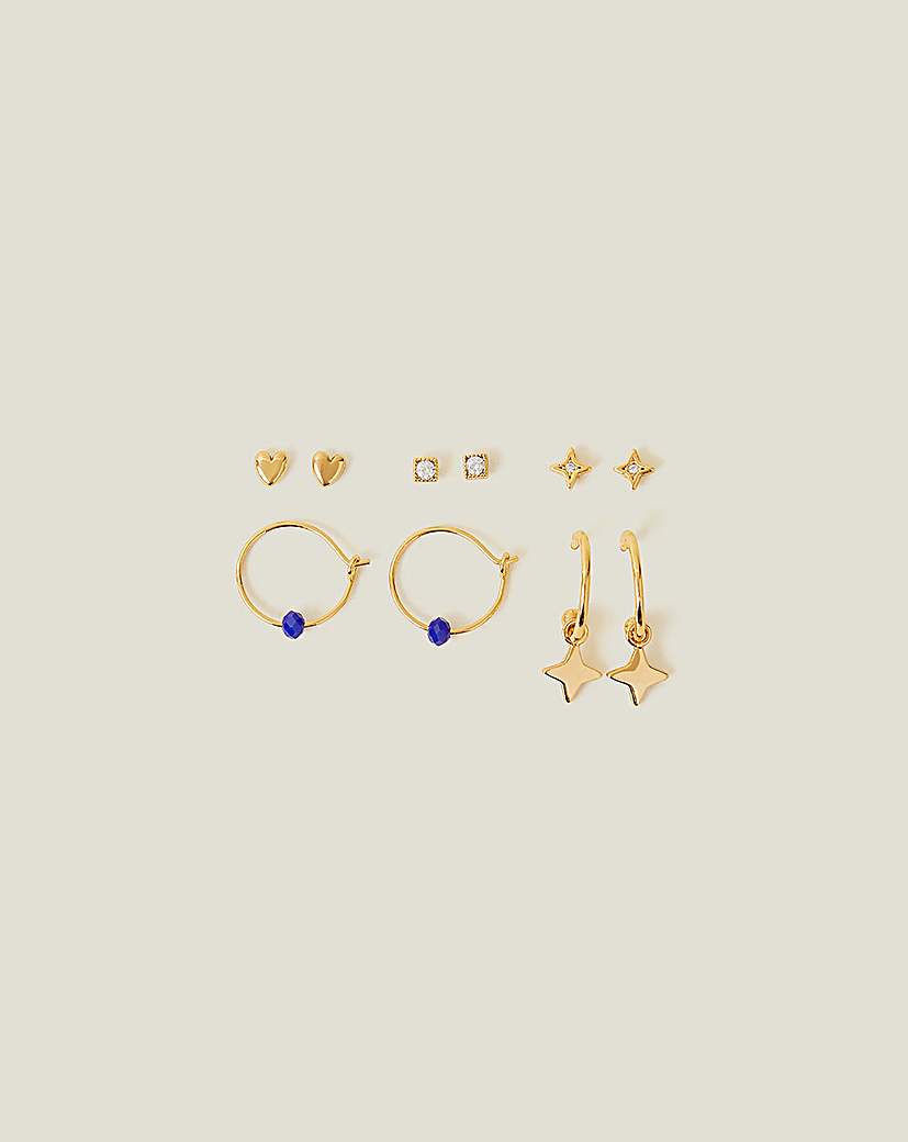 Accessorize 5 14ct Gold-Plated Earrings