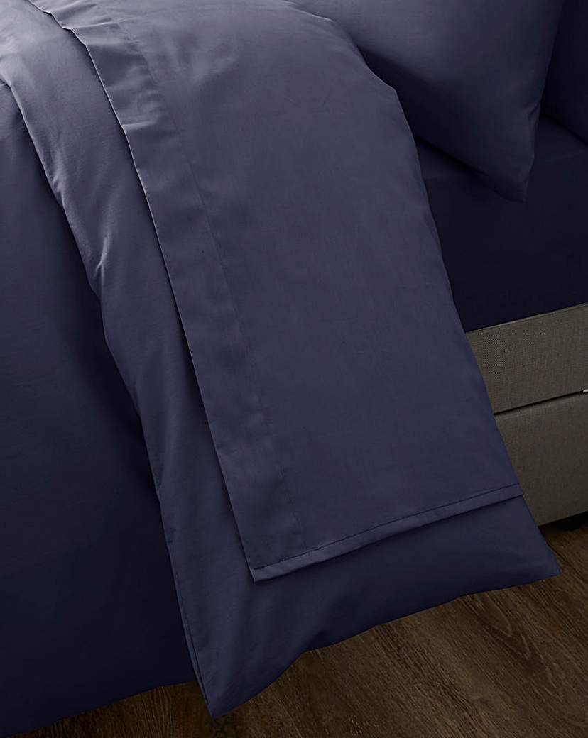 Pure Cotton 200 Thread Count Flat Sheet - Navy