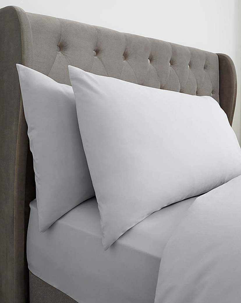 Pure Cotton 200TC Housewife Pillowcases - Grey