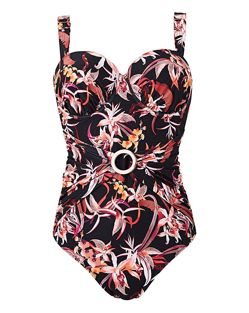 Figleaves Curve Vegas Bandeau Swimsuit - Print
