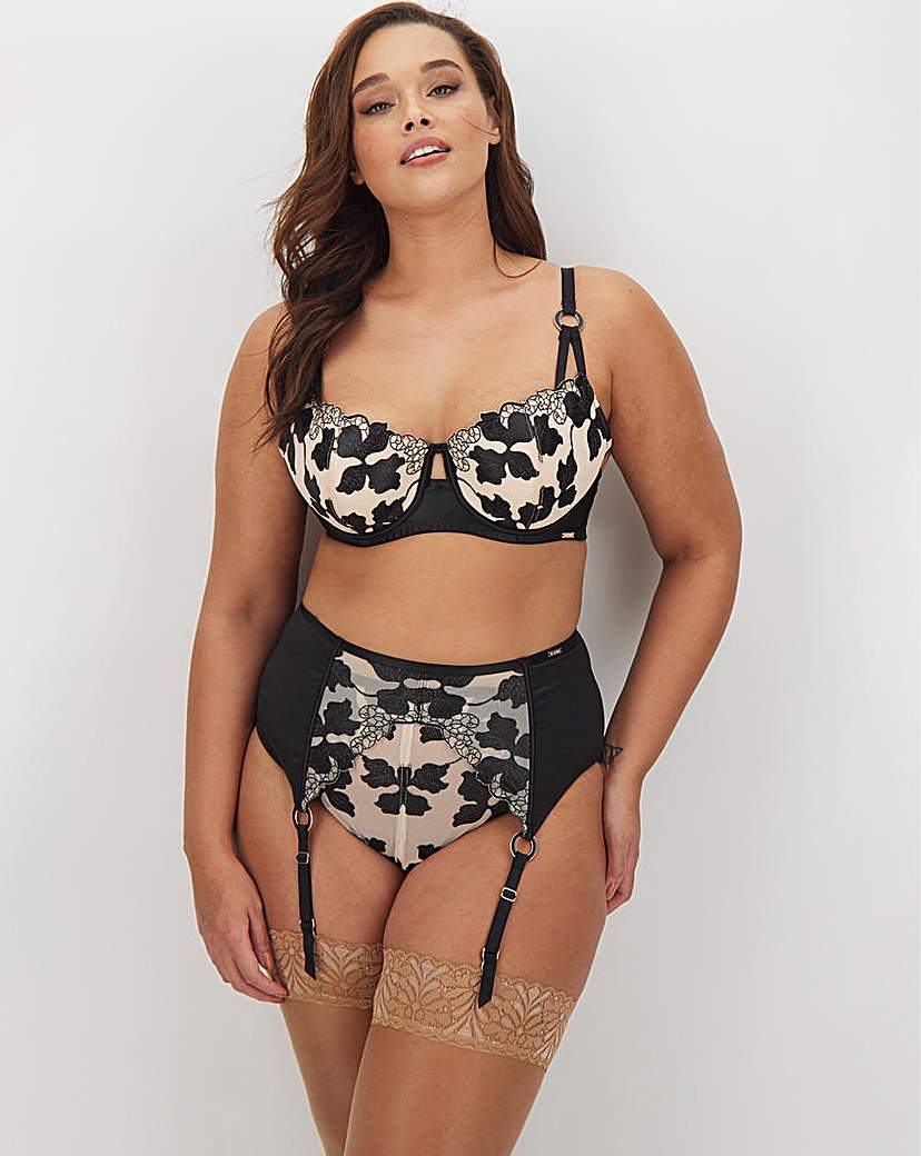 Image of Figleaves Curve Satin Leaf Balcony Bra