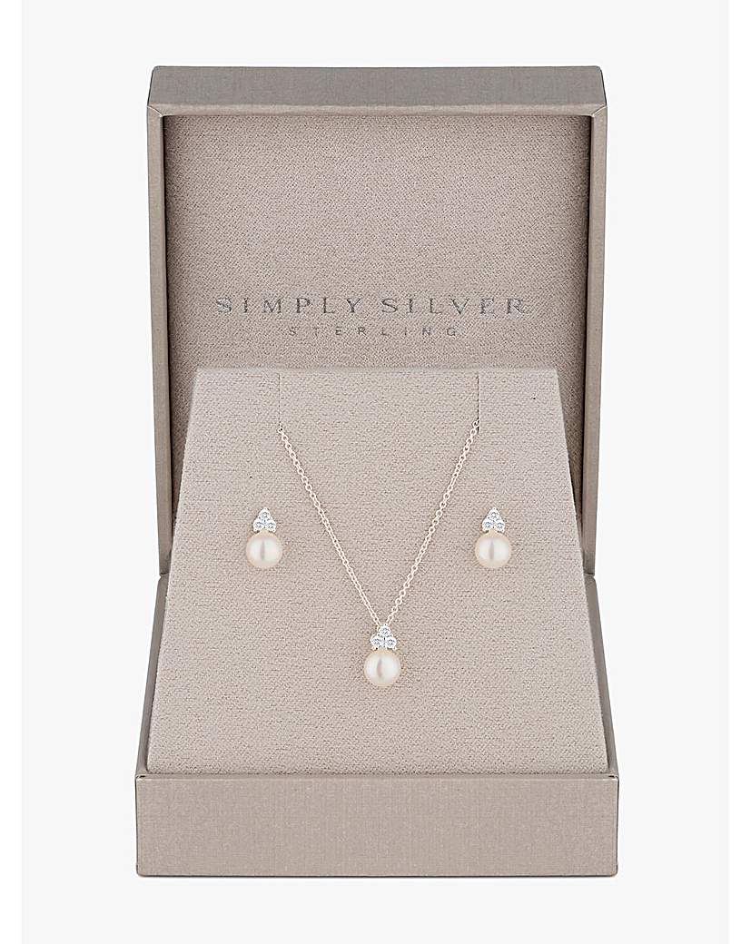 Sterling Silver Freshwater Pearl Box Set