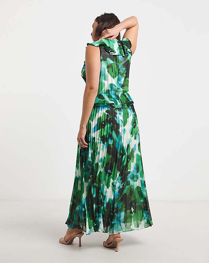 Joanna Hope Ruffle Pleated Dress
