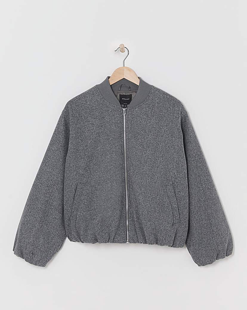 Wool Like Bomber Jacket