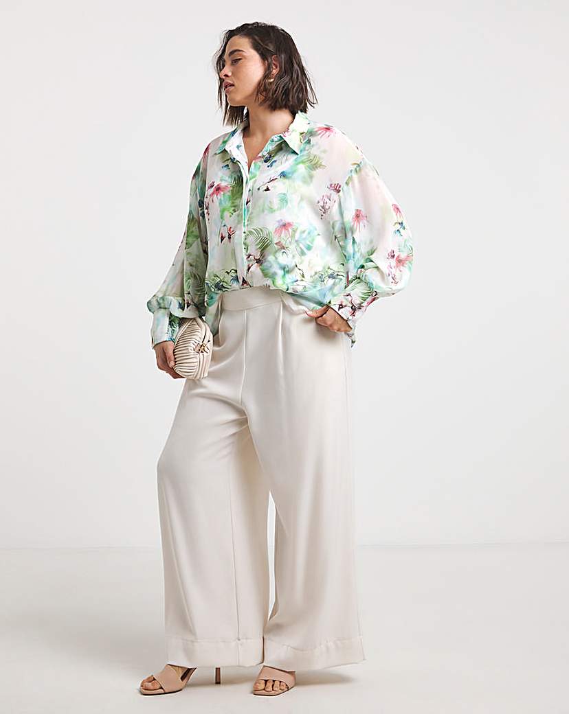Joanna Hope Printed Chiffon Shirt