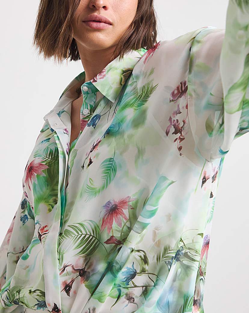 Joanna Hope Printed Chiffon Shirt