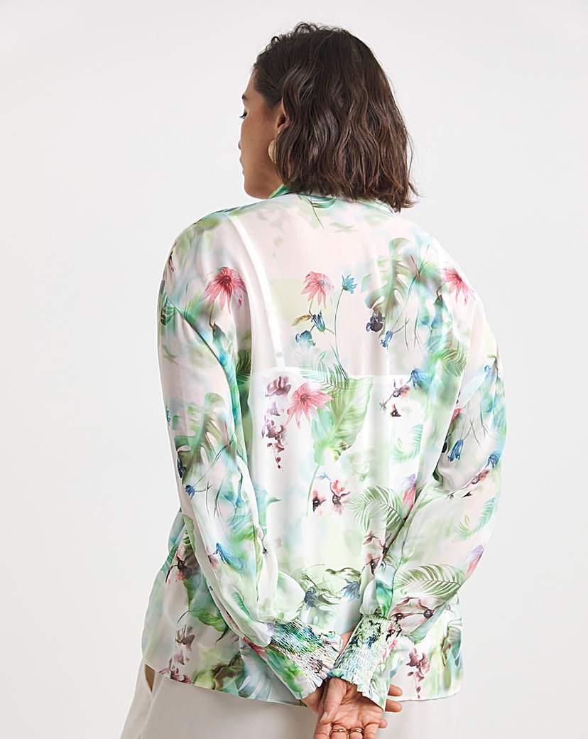 Joanna Hope Printed Chiffon Shirt