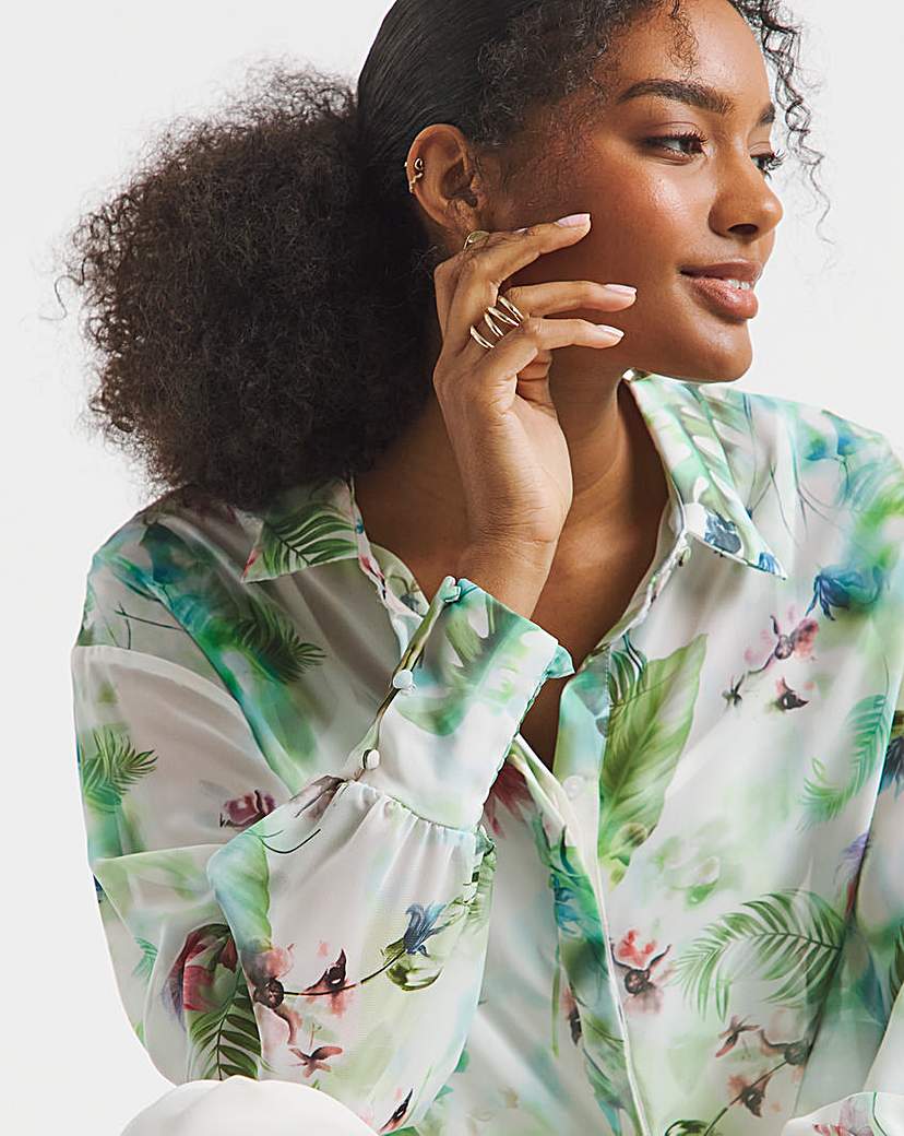 Joanna Hope Printed Chiffon Shirt