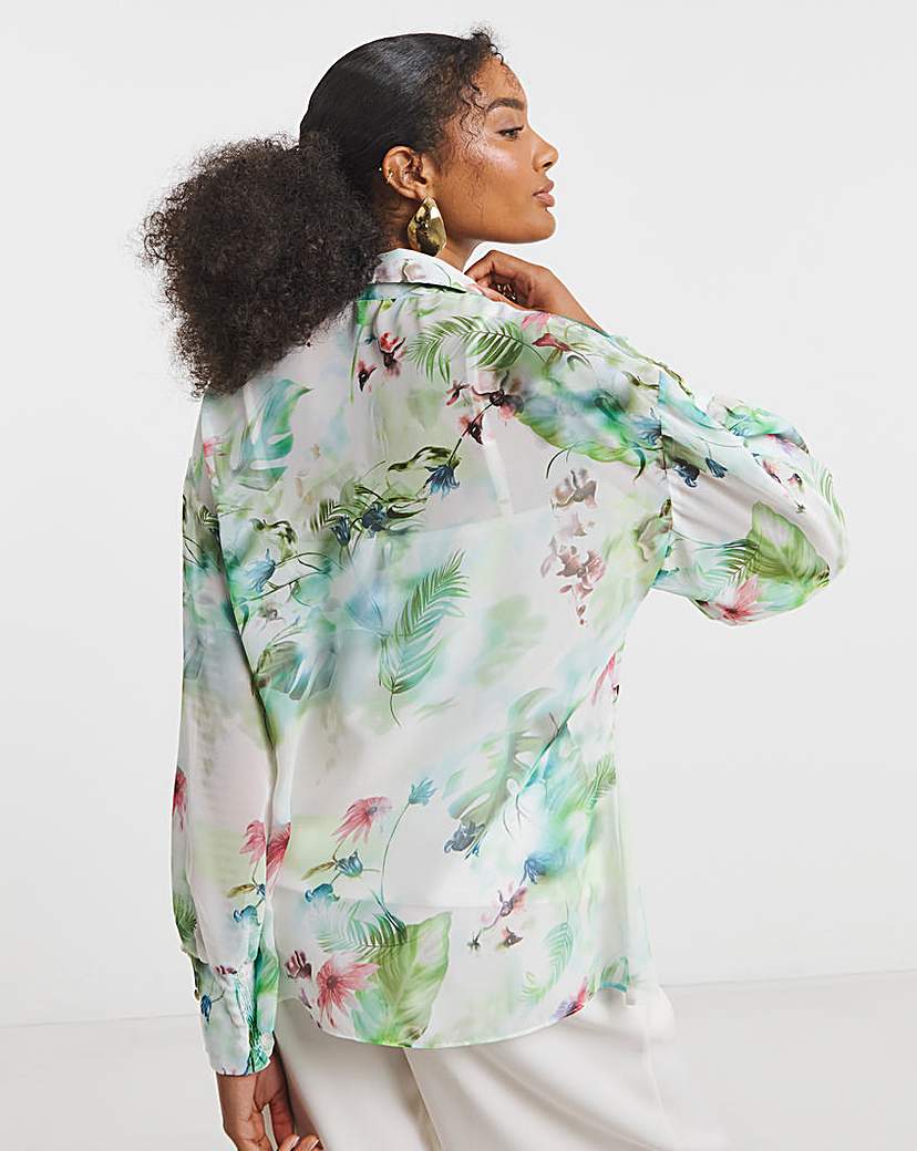 Joanna Hope Printed Chiffon Shirt