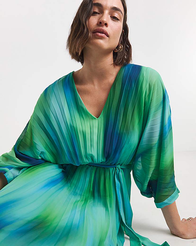 Joanna Hope Ombre Pleated Dress