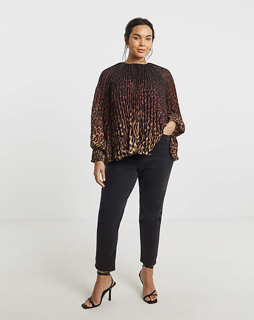 Joanna Hope Pleated Chiffon Blouse