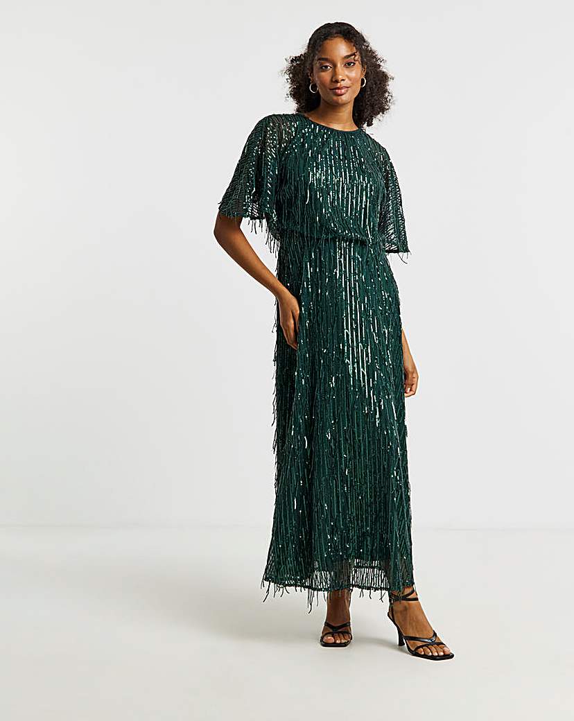 New In - Joanna Hope Sequin Tassle Dress