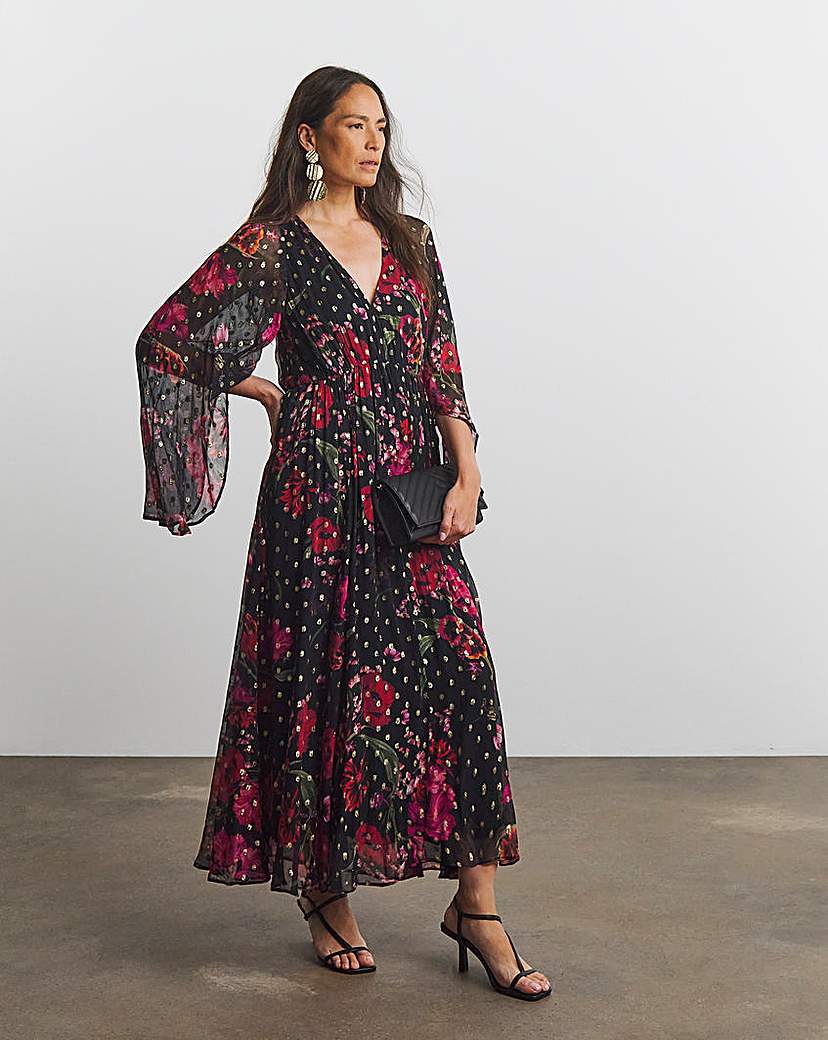 Joanna Hope Metallic Floral Maxi Dress | JD Williams