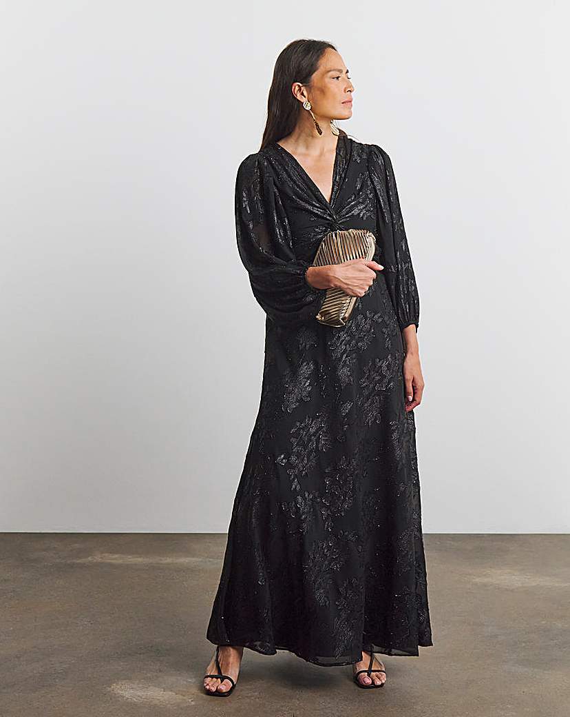 New In - Joanna Hope Black Lurex Dress