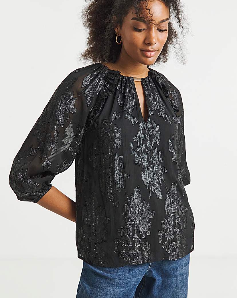 New In - Joanna Hope Lurex Blouse