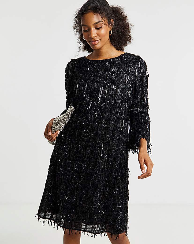 New In - Joanna Hope Sequin Tassle Dress