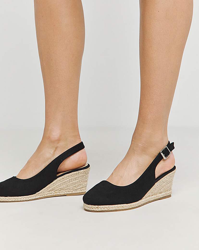 Slingback Wedge Espadrilles E Fit
