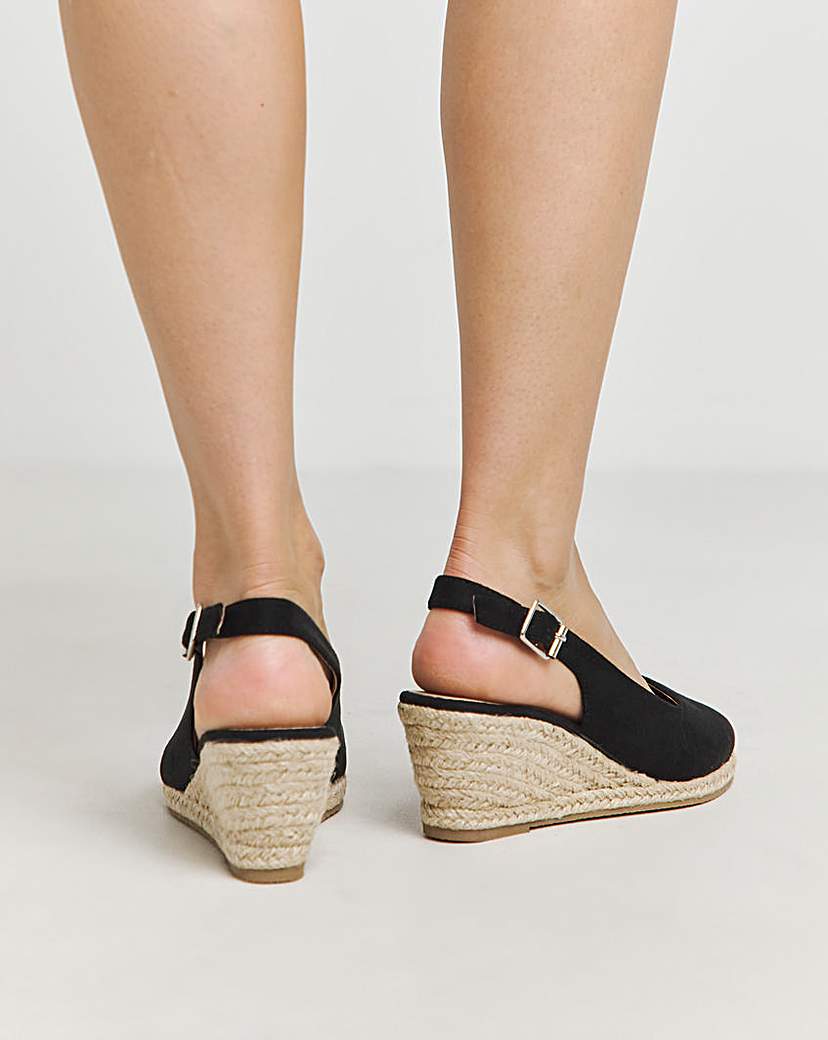 Slingback Wedge Espadrilles E Fit