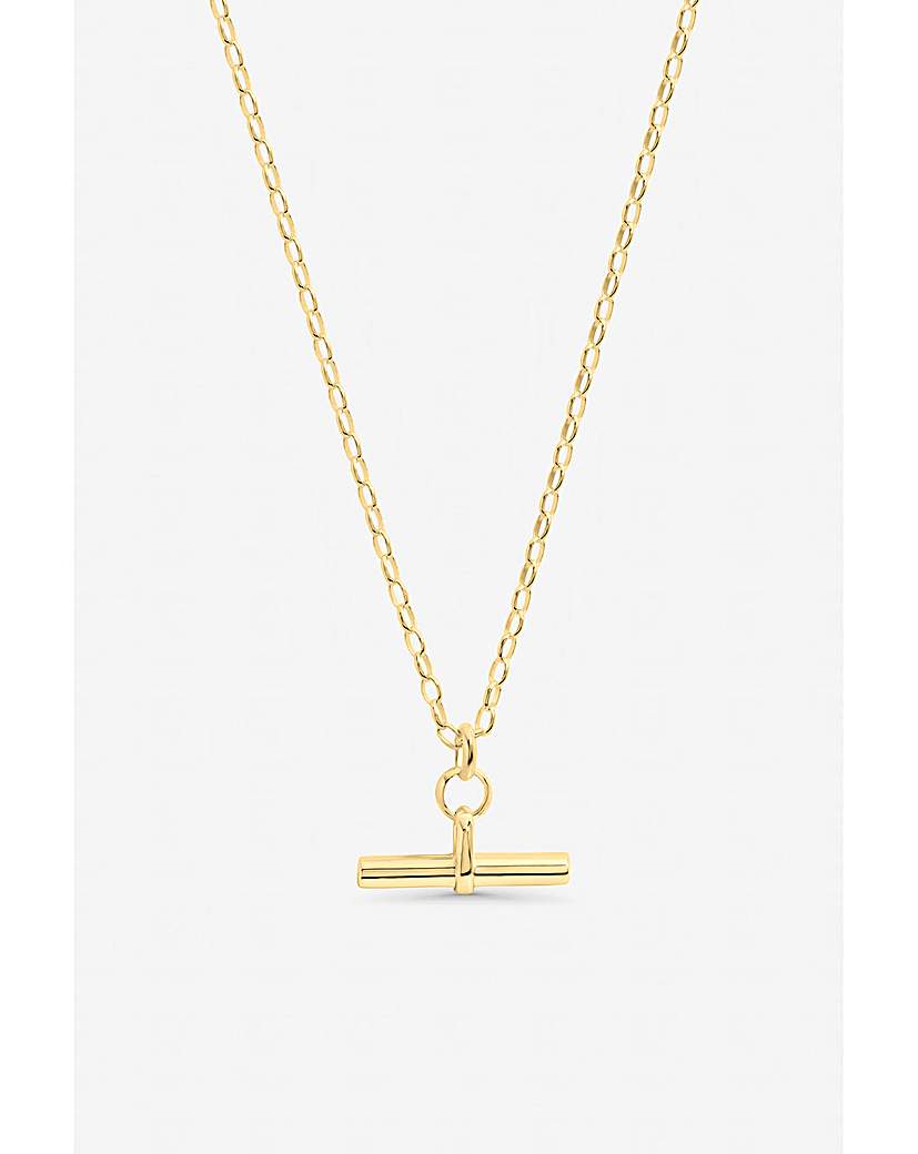 Gold T-Bar Necklace