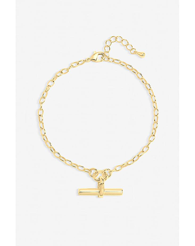Gold T-Bar Bracelet