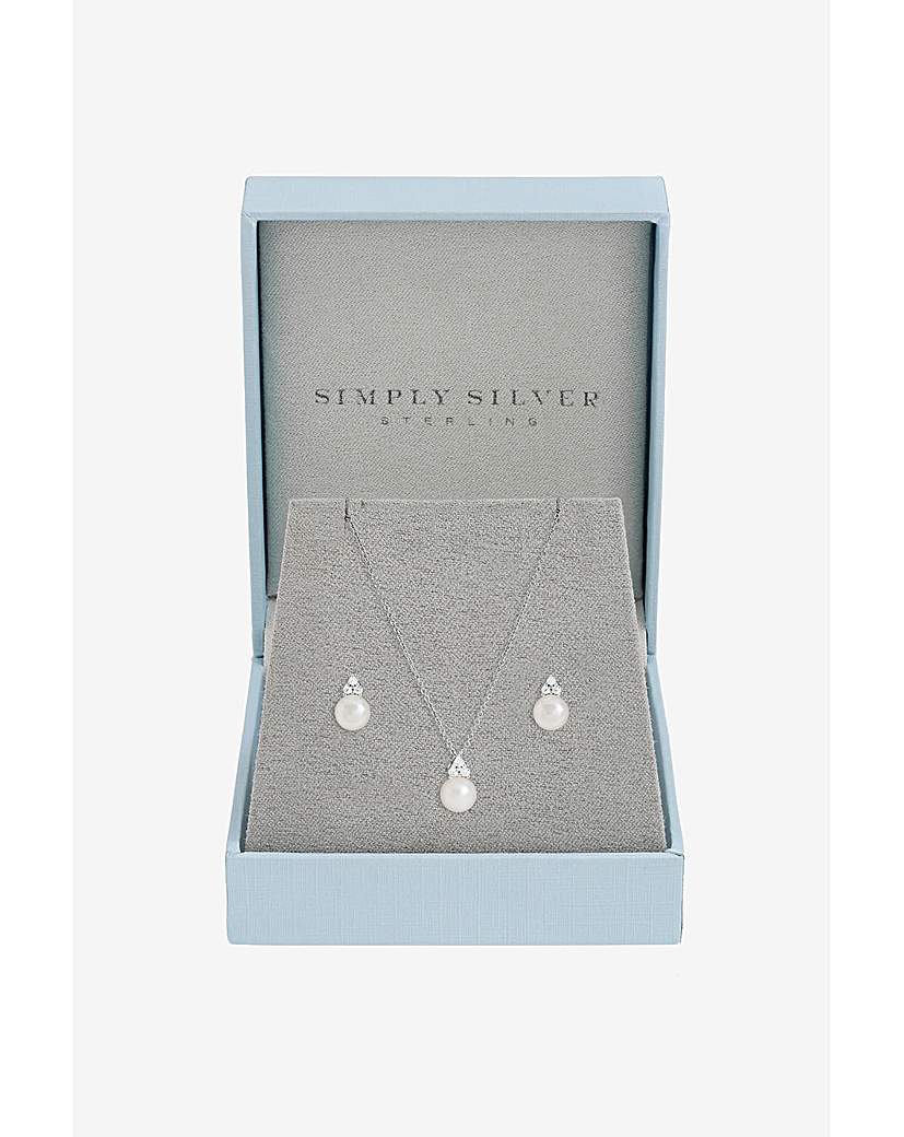 Silver Freshwater Pearl Set
