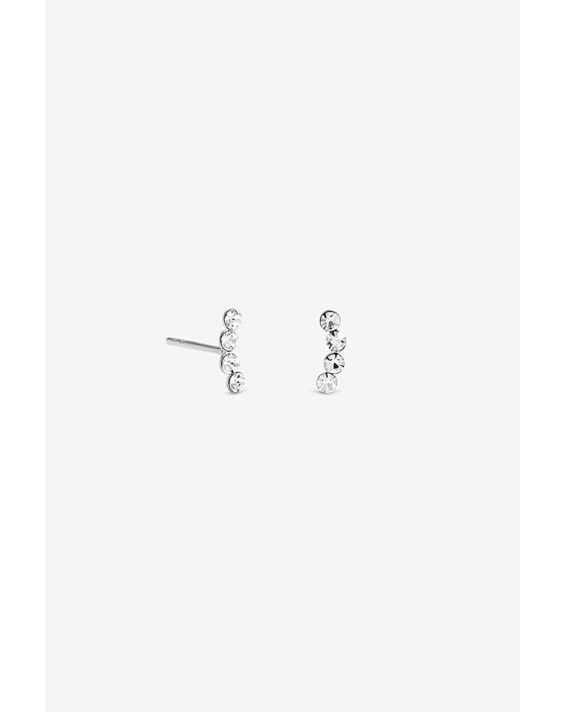 Silver Crystal Climber Studs