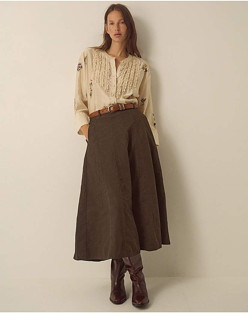 Monsoon Nora Corduroy Midi Skirt