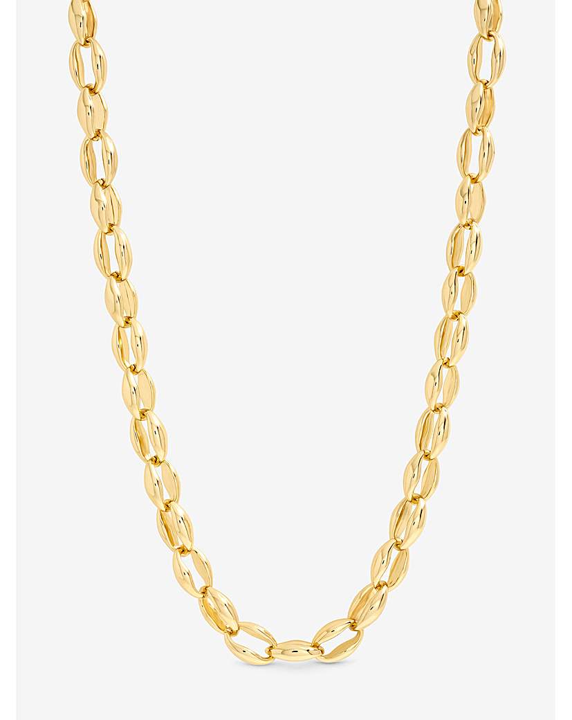 Gold & Oval Link Necklace