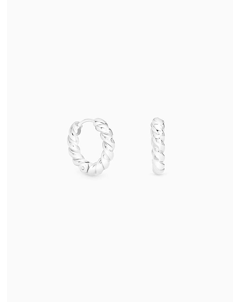 Platinum Hoop Earrings