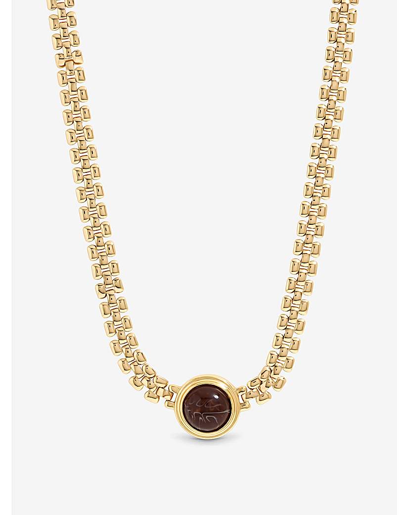Gold Resin & Chain Necklace