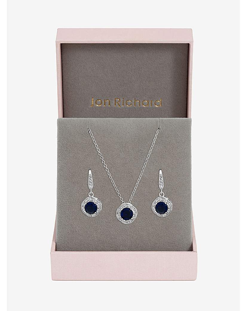 Rhodium & Sapphire Set