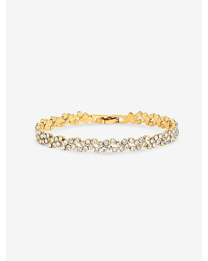 Gold Crystal Multi Stone Bracelet