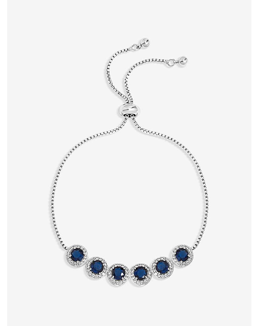 Rhodium Sapphire Bracelet