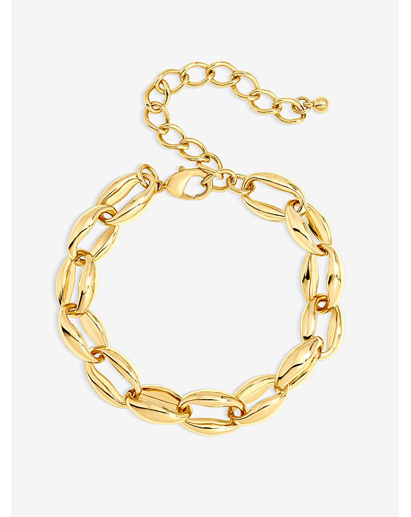 Gold & Oval Link Bracelet