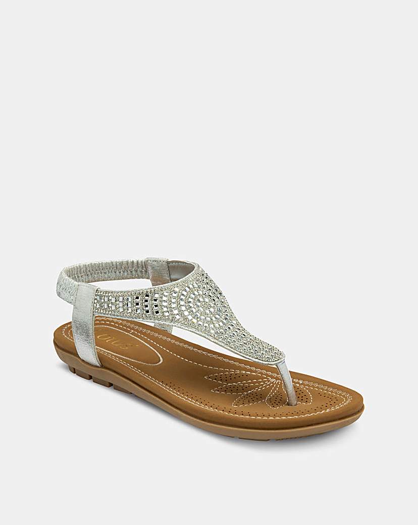 Lotus Aura Sandals With Gems