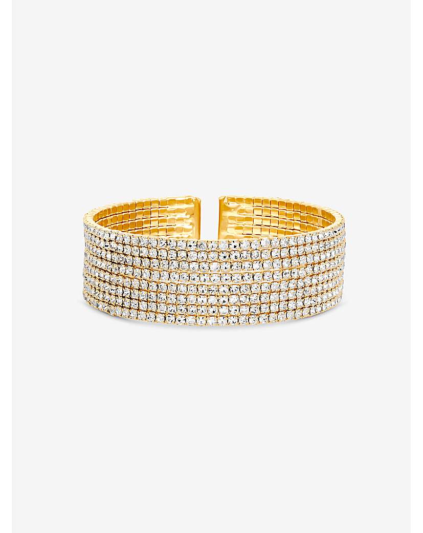 Gold Crystal Cuff Bracelet