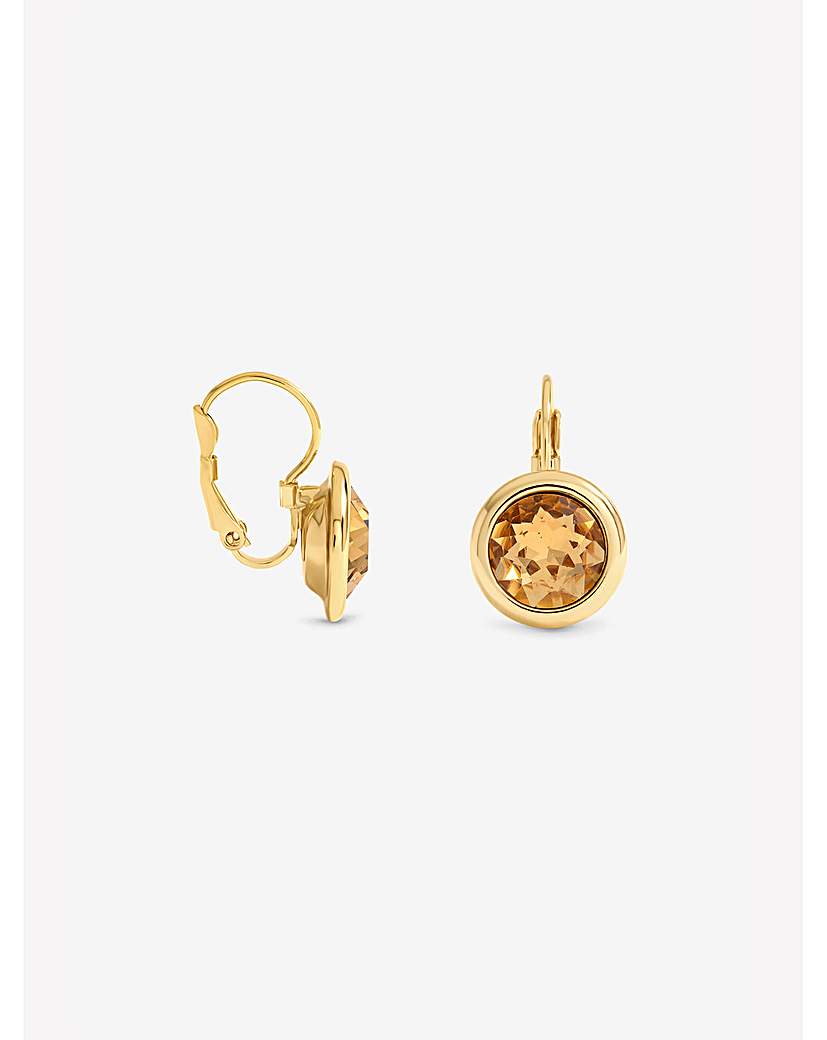 Gold & Champagne Stone Earrings