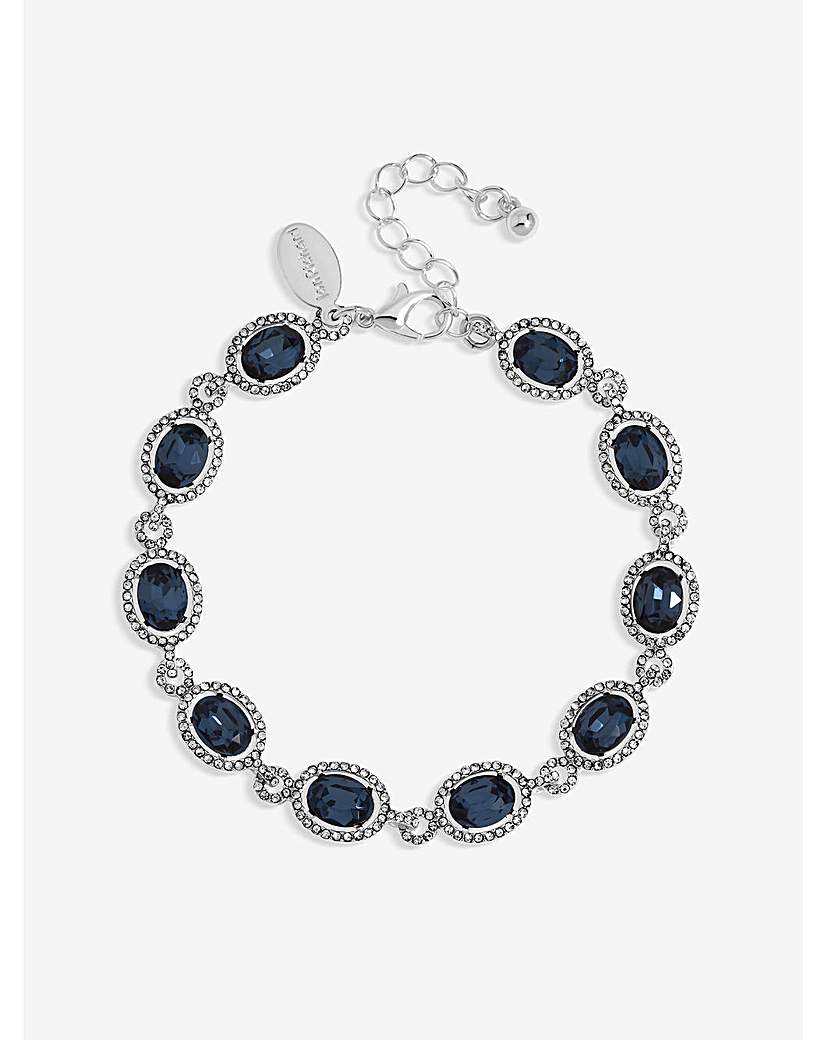 Silver Blue Halo Bracelet