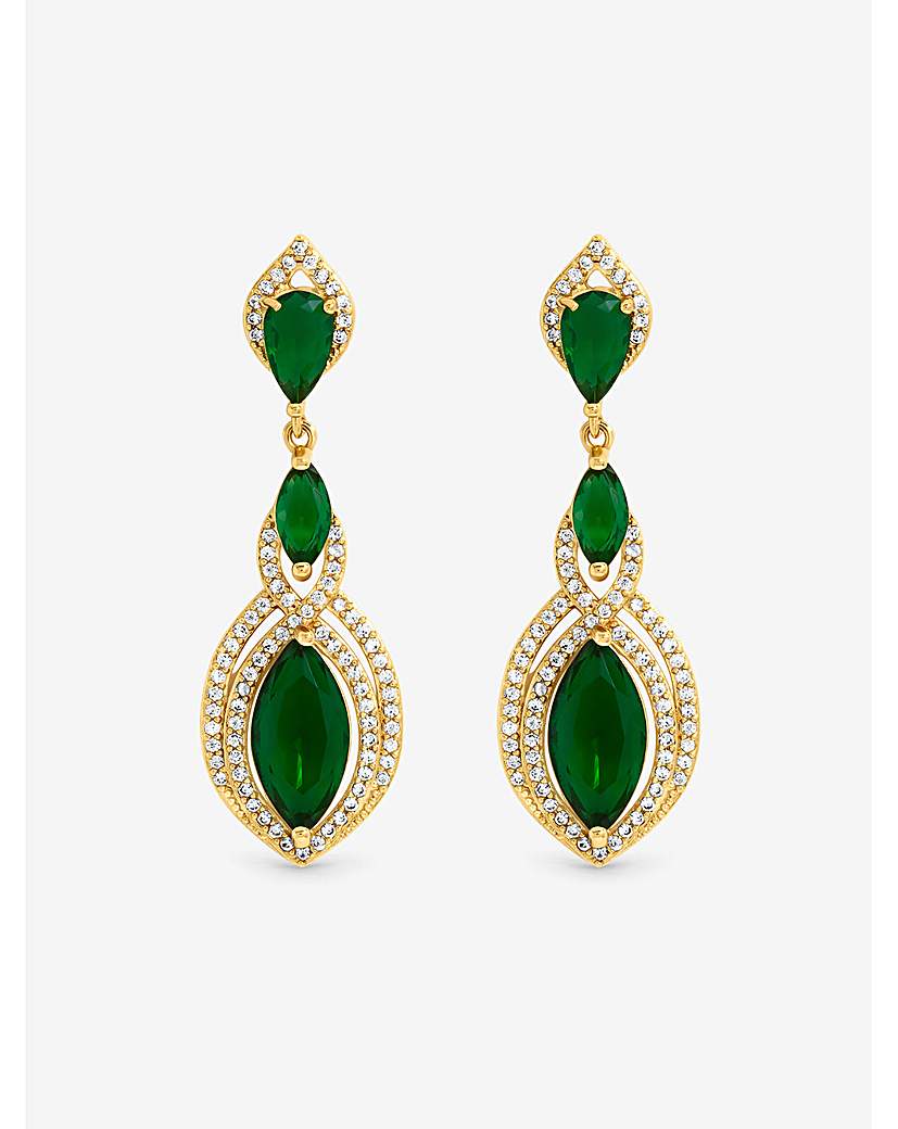 Gold & Navette Earrings
