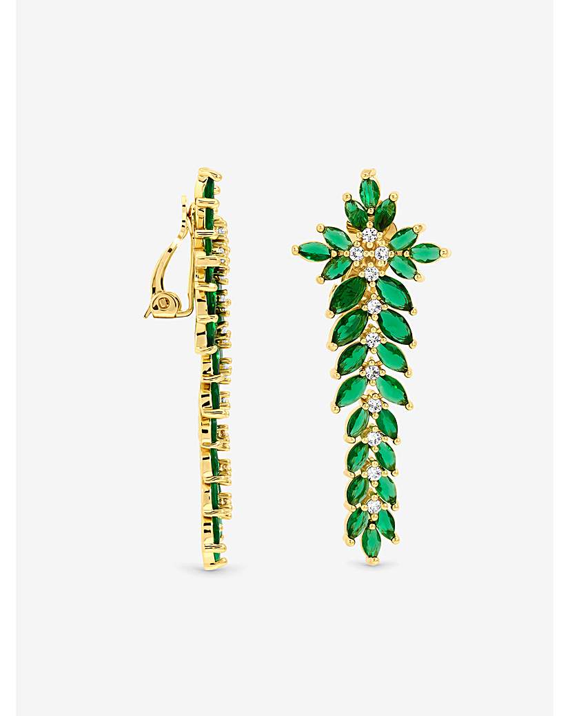 Gold & Emerlad Earrings