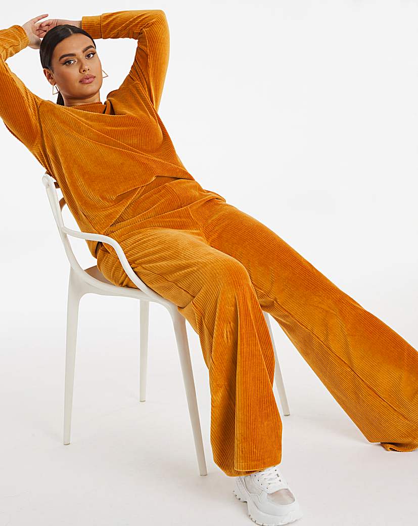 Image of Cord Look Jersey Trousers