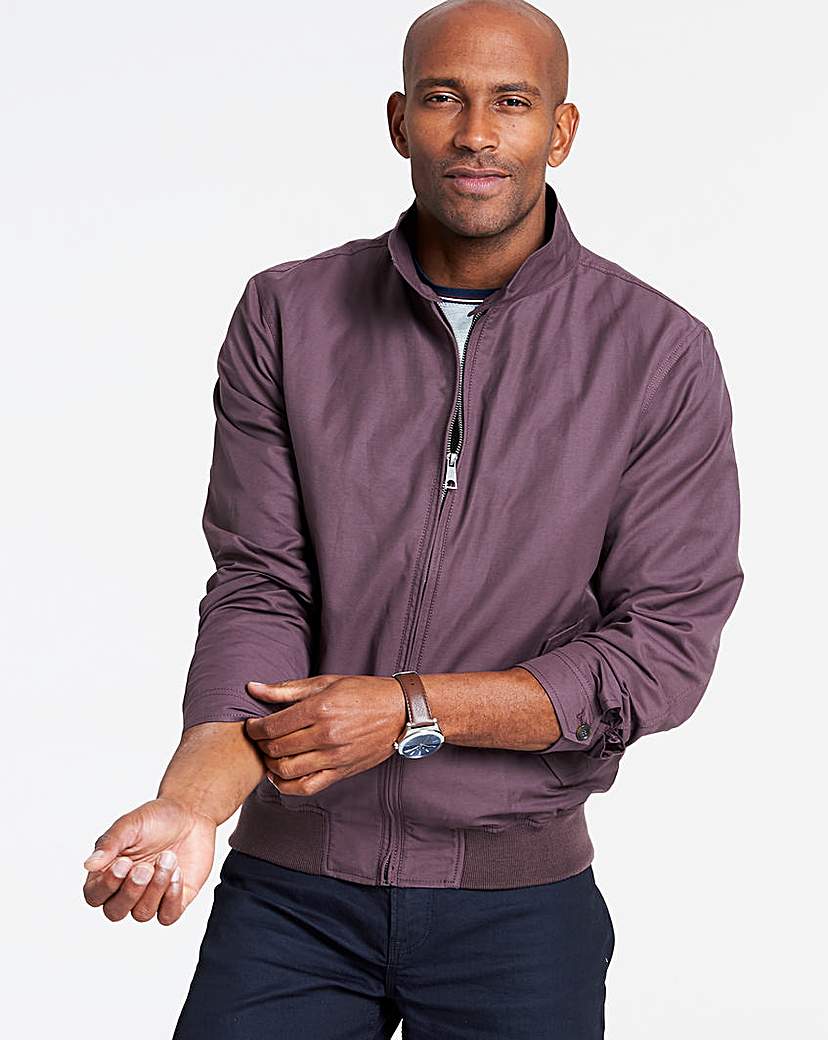 Image of Grape Cotton Harrington Jacket Regular