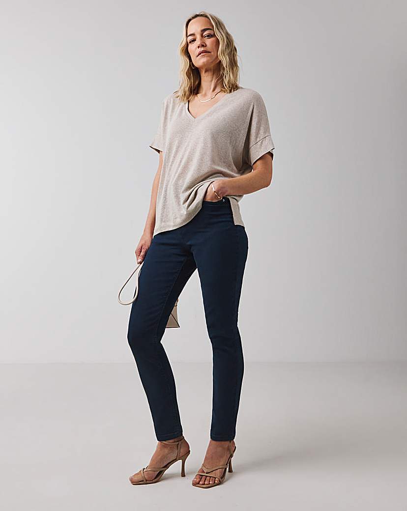 High Waist Super Soft Slim Leg Jean