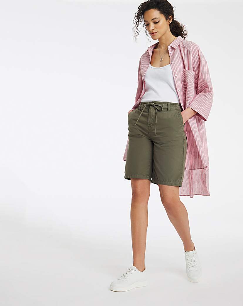 khaki pure cotton shorts