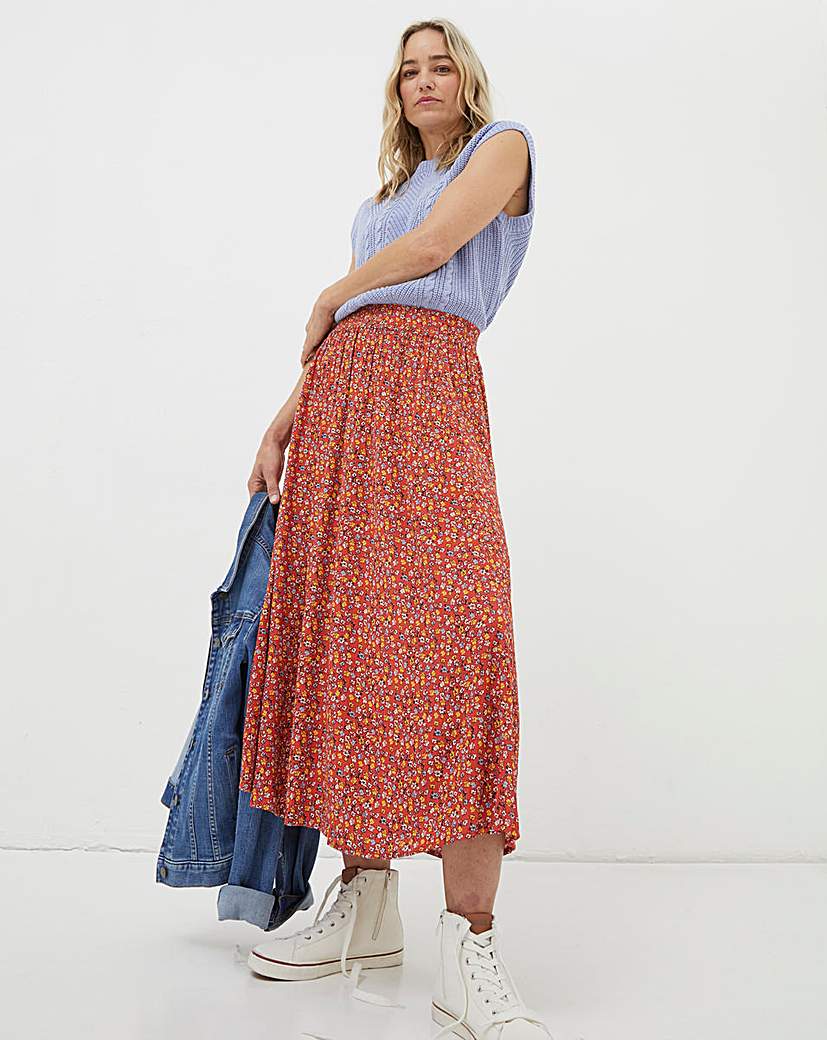 FatFace Millie Floral Midi Skirt