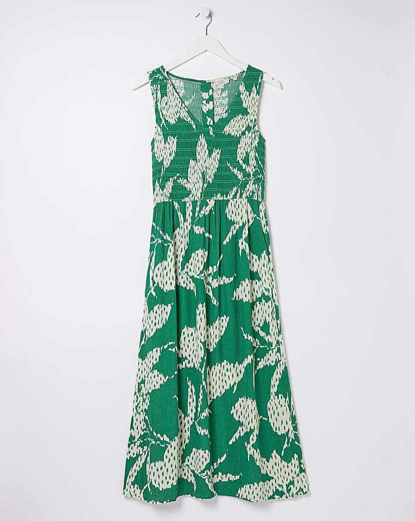 FatFace Aria Leaves Midi Dress