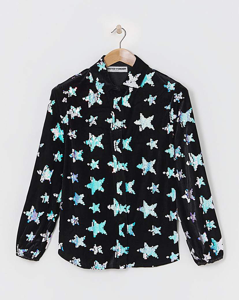Twisted Wunder Julian Sequin Star Shirt