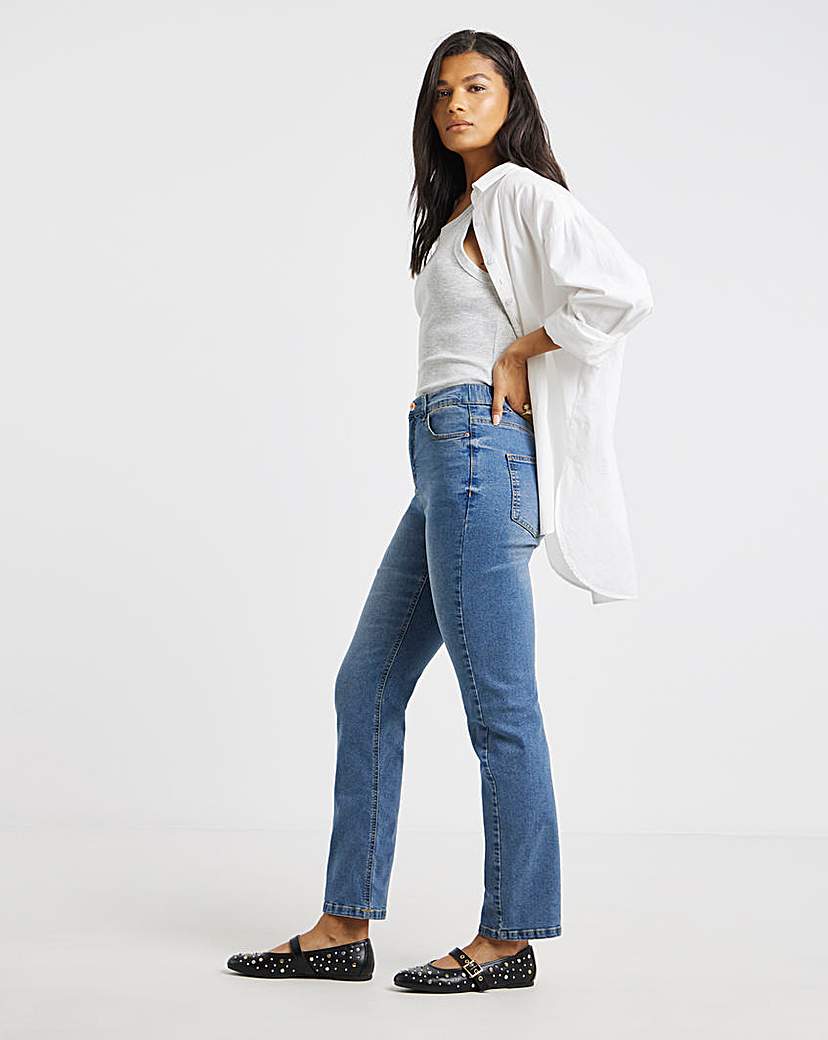 24/7 Western Blue Straight Leg Jeans - Vintage blue - Size 30S - Women's